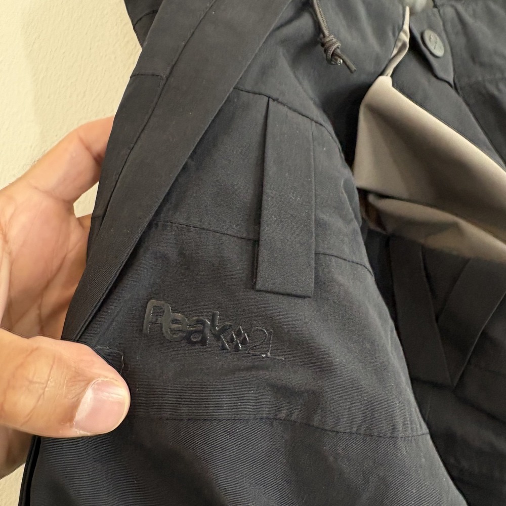 REI Co-Op Peak 2L Snow Bib Overalls Mens Medium Black Sking Snow Boarding - Picture 8 of 13